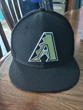 New Era Black Wool Cap with White Logo Tag